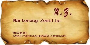 Martonosy Zomilla névjegykártya